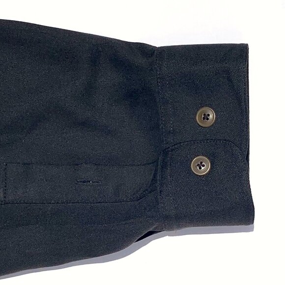 VTG Men’s Cypress Grove 100% Silk Long Sleeve Button Down Shirt, Black XXL - Picture 6 of 8